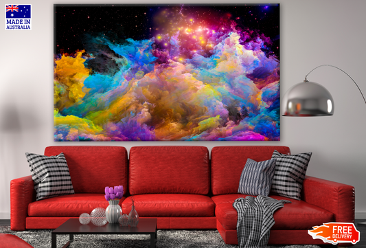 Colourful Abstract Cloud Design Print 100% Australian Made