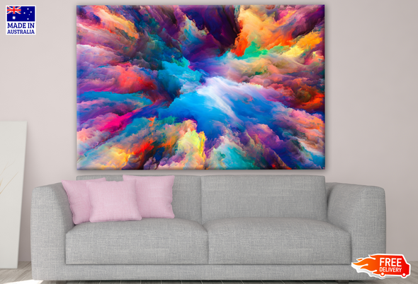 Colourful Abstract Cloud Design Print 100% Australian Made