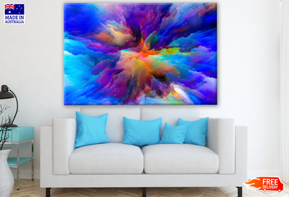 Colourful Abstract Cloud Design Print 100% Australian Made