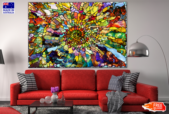 Colourful Fractal Abstract Design Print 100% Australian Made