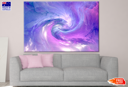 Purple, Blue & Pink Spiral Abstract Design Print 100% Australian Made