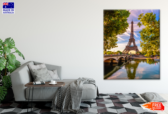 Eiffel Tower and River Seine in Paris Photograph Print 100% Australian Made