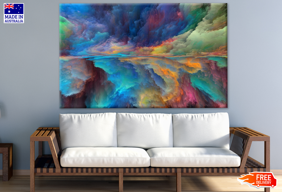 Colourful Cloud Abstract Design Print 100% Australian Made