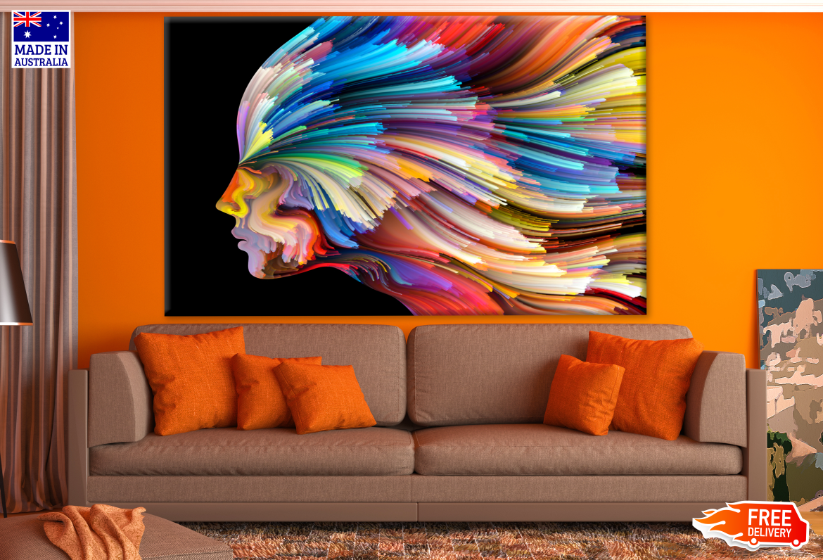 Colourful Face Abstract Design Print 100% Australian Made