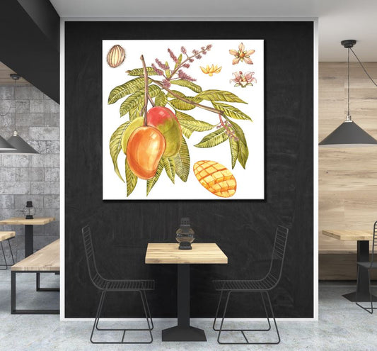 Square Canvas Mango Fruit Painting High Quality Print 100% Australian Made