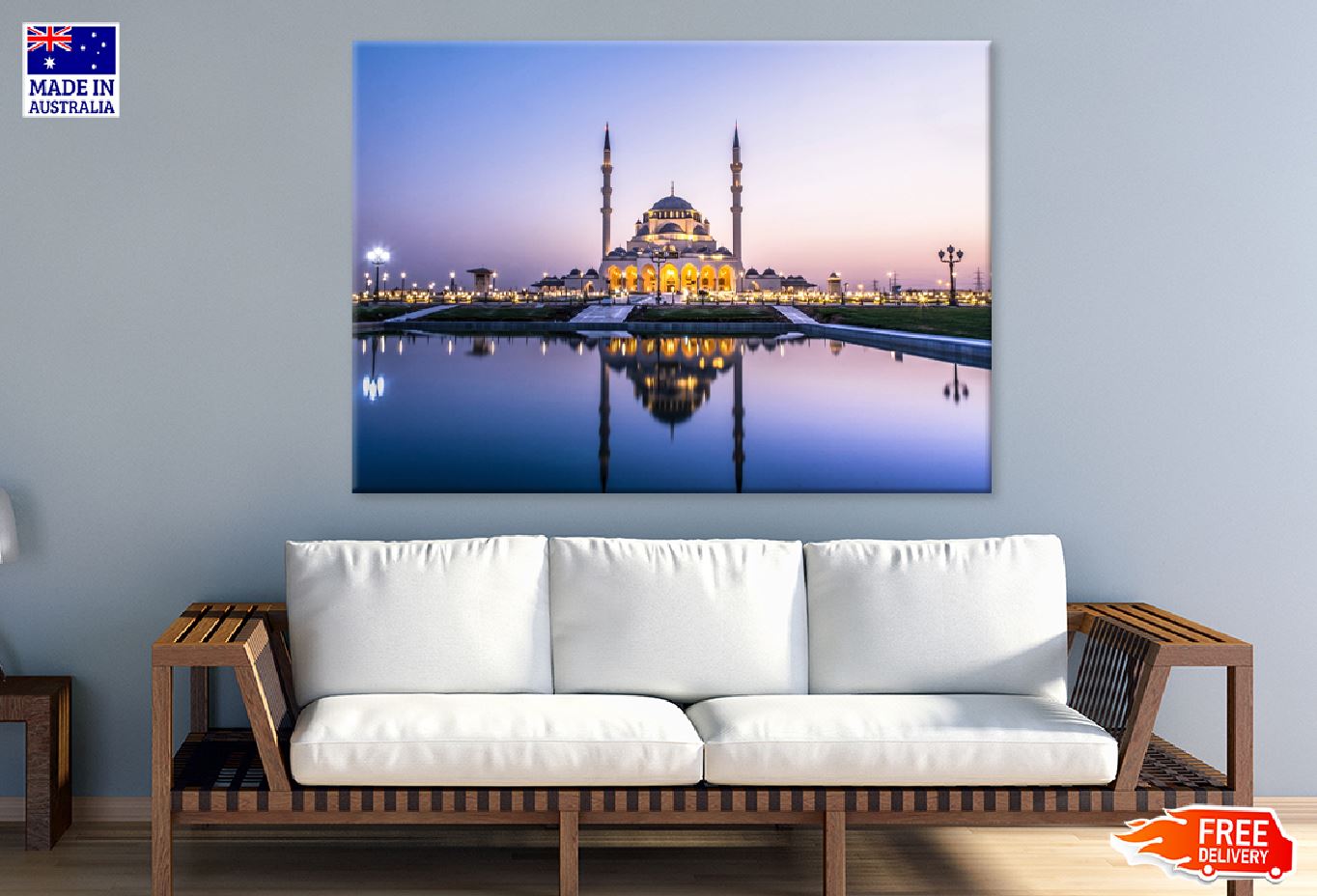 Largest Mosque in Sharjah Dubai Photograph Print 100% Australian Made