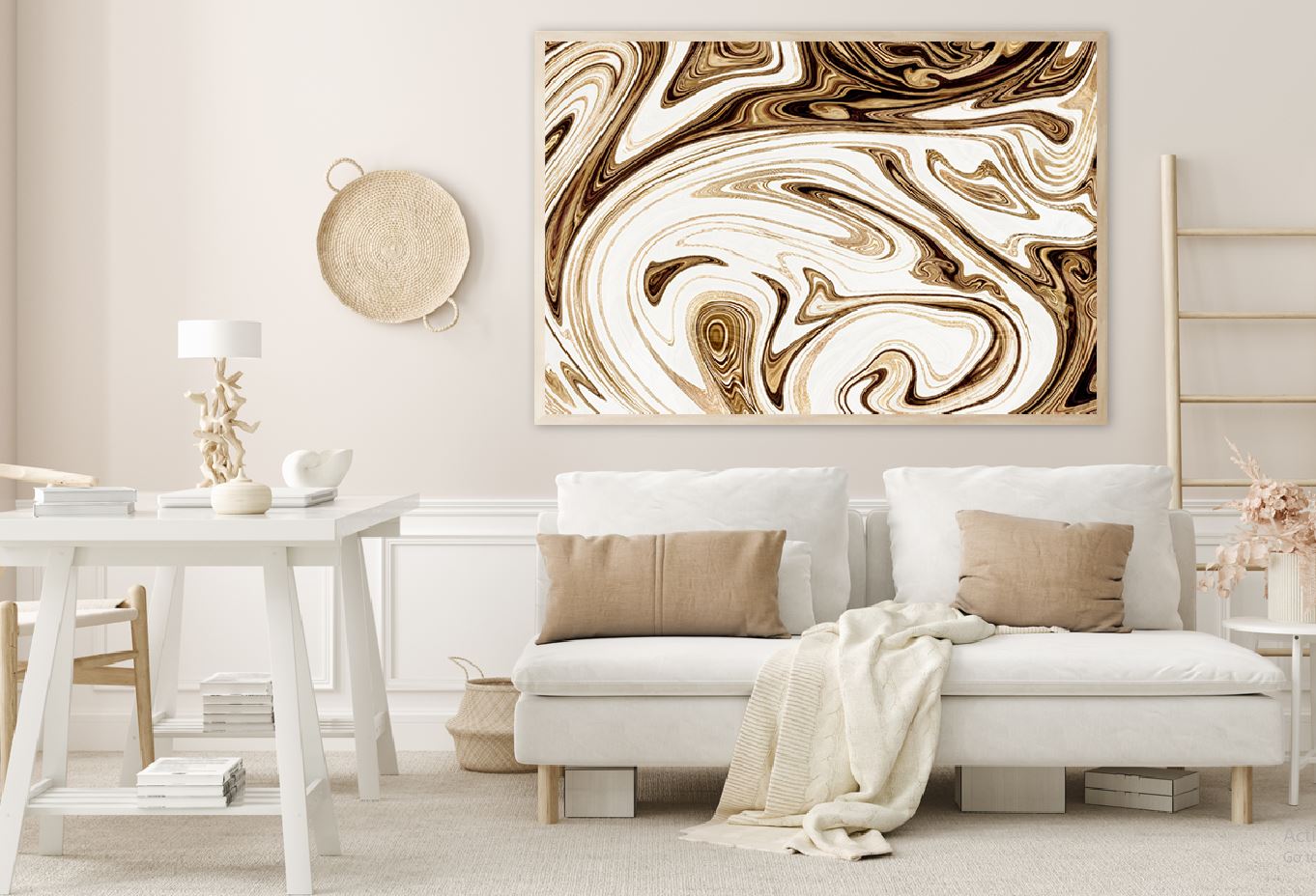 Gold Liquid Marble Abstract Design Home Decor Premium Quality Poster Print Choose Your Sizes