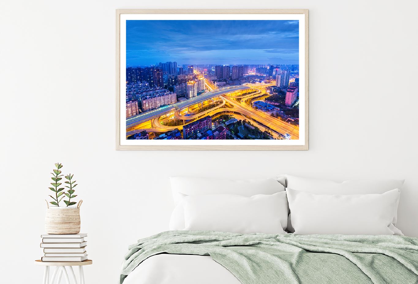 Wuhan City Skyline Night View Photograph Home Decor Premium Quality Poster Print Choose Your Sizes