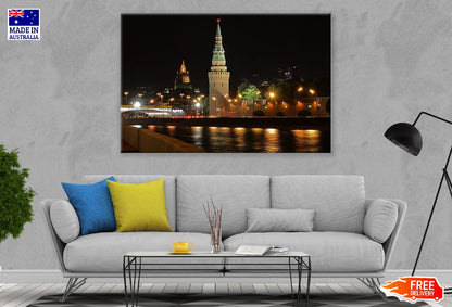 Alexander Garden Moscow Night View Photograph Print 100% Australian Made