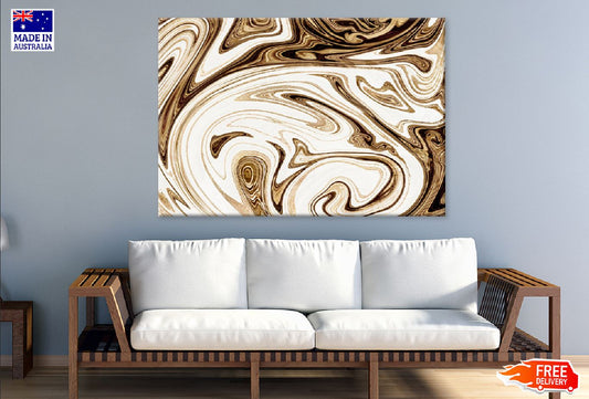 Gold Liquid Marble Abstract Design Print 100% Australian Made