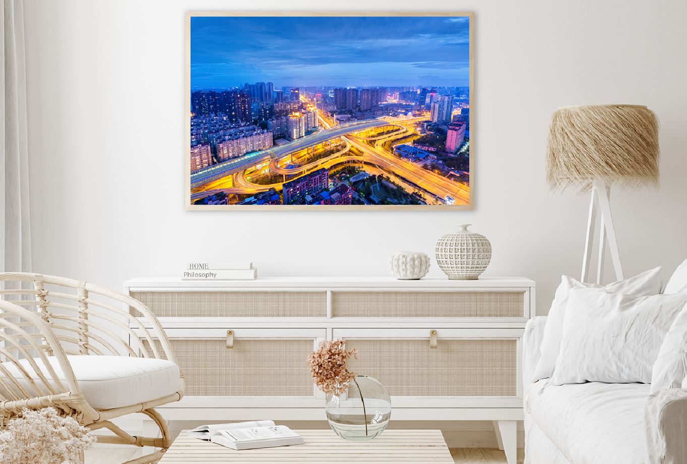 Wuhan City Skyline Night View Photograph Home Decor Premium Quality Poster Print Choose Your Sizes