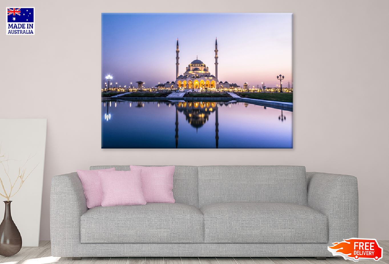 Largest Mosque in Sharjah Dubai Photograph Print 100% Australian Made