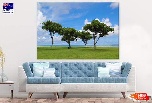 Trees Near Sea Scenery Photograph Print 100% Australian Made