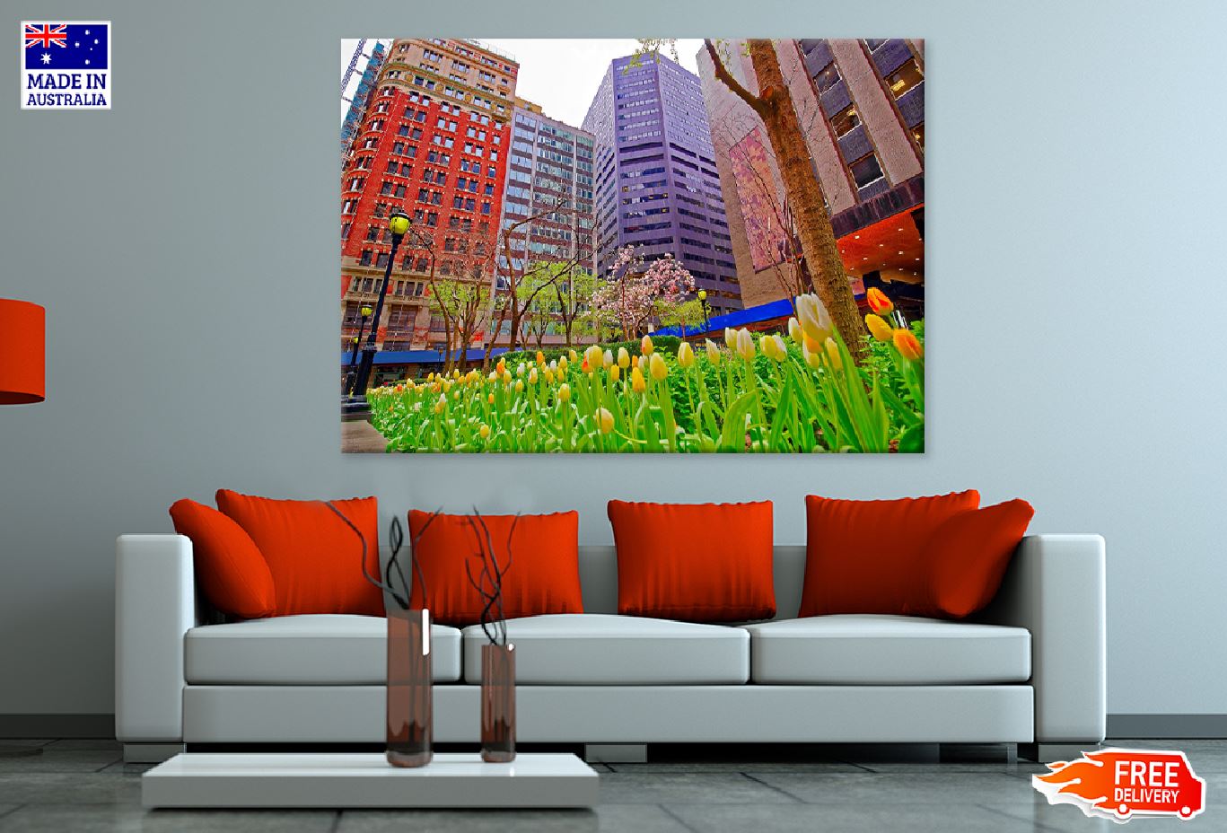 Tulips Bryant Park View Photograph Manhattan Print 100% Australian Made