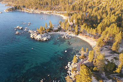 Lake Tahoe with Forest Aerial View Photograph Print 100% Australian Made