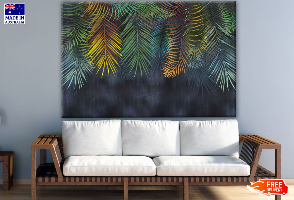 Colourful Palm Tree Leaves Print 100% Australian Made