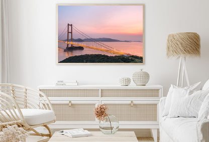 Zhoushan Bridge Sunset View Photograph Home Decor Premium Quality Poster Print Choose Your Sizes