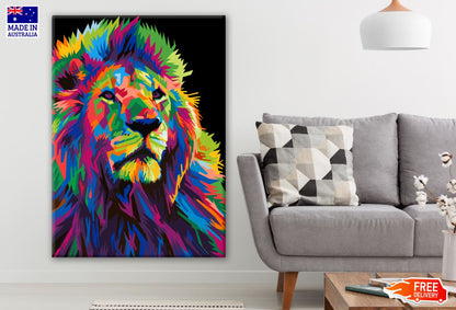 Lion Abstract Portrait Design Print 100% Australian Made