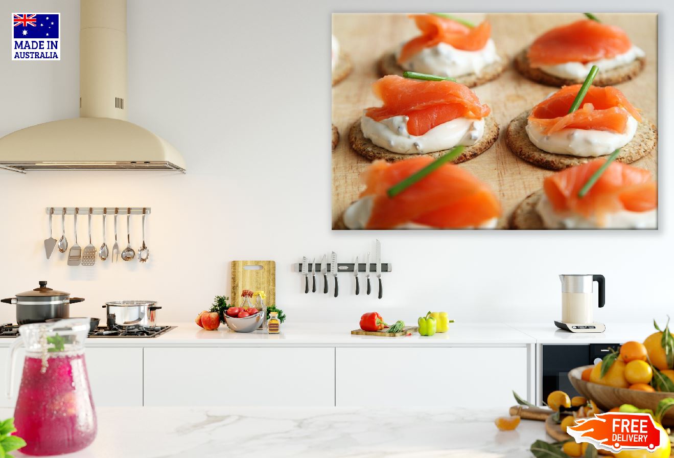 Salmon Canapes Closeup Photograph Print 100% Australian Made