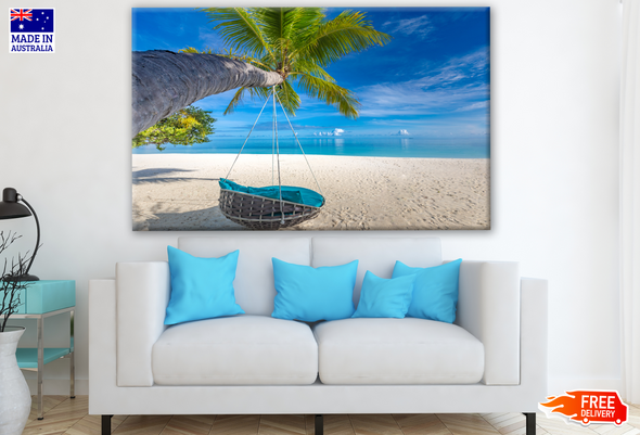 Tropical Beach Landscape with Beach View Photograph swing Print 100% Australian Made