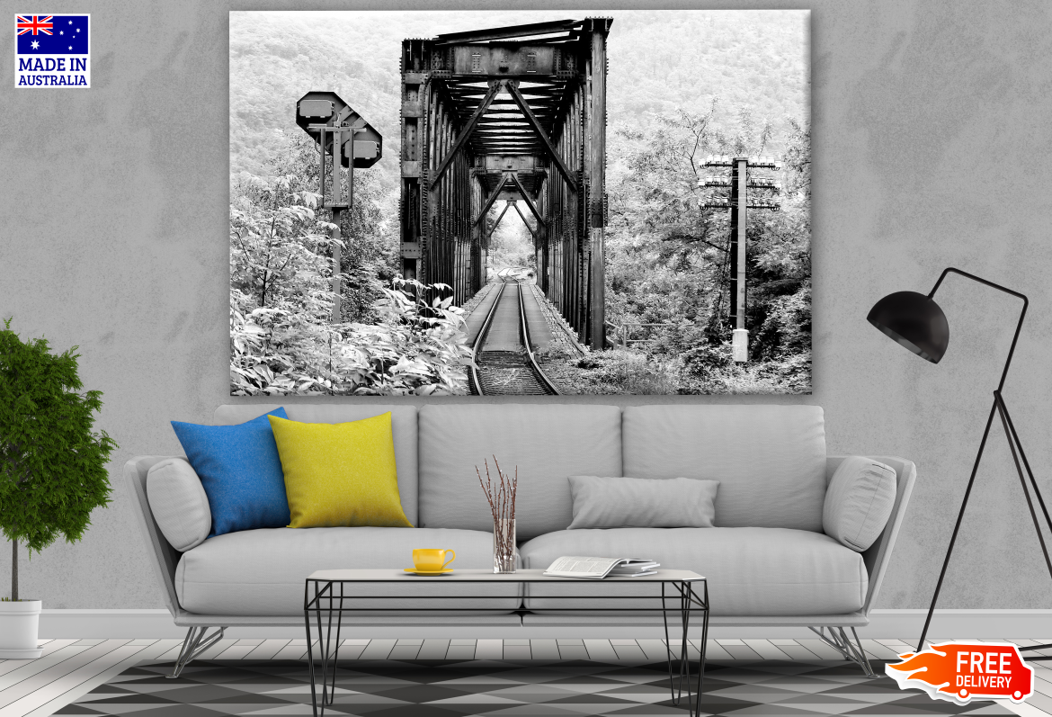 Rail Bridge B&W Photograph Print 100% Australian Made