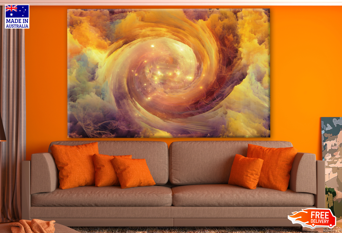 Colourful Abstract Spiral Design Print 100% Australian Made