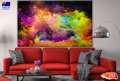 Colourful Abstract Smoke Design Print 100% Australian Made