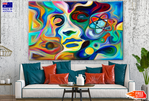 Colourful Abstract Face Design Print 100% Australian Made