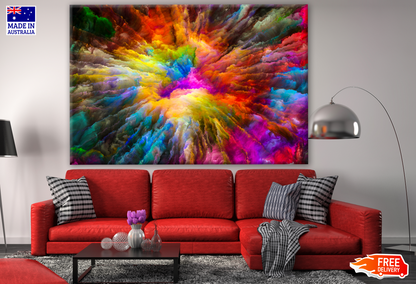 Multicolour Abstract Cloud Design Print 100% Australian Made