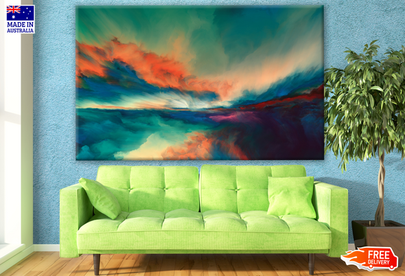 Colourful Sky Clouds Abstract Design Print 100% Australian Made
