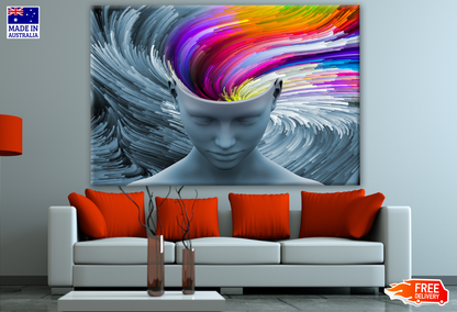 Colourful Brain Swirl Abstract Design Print 100% Australian Made