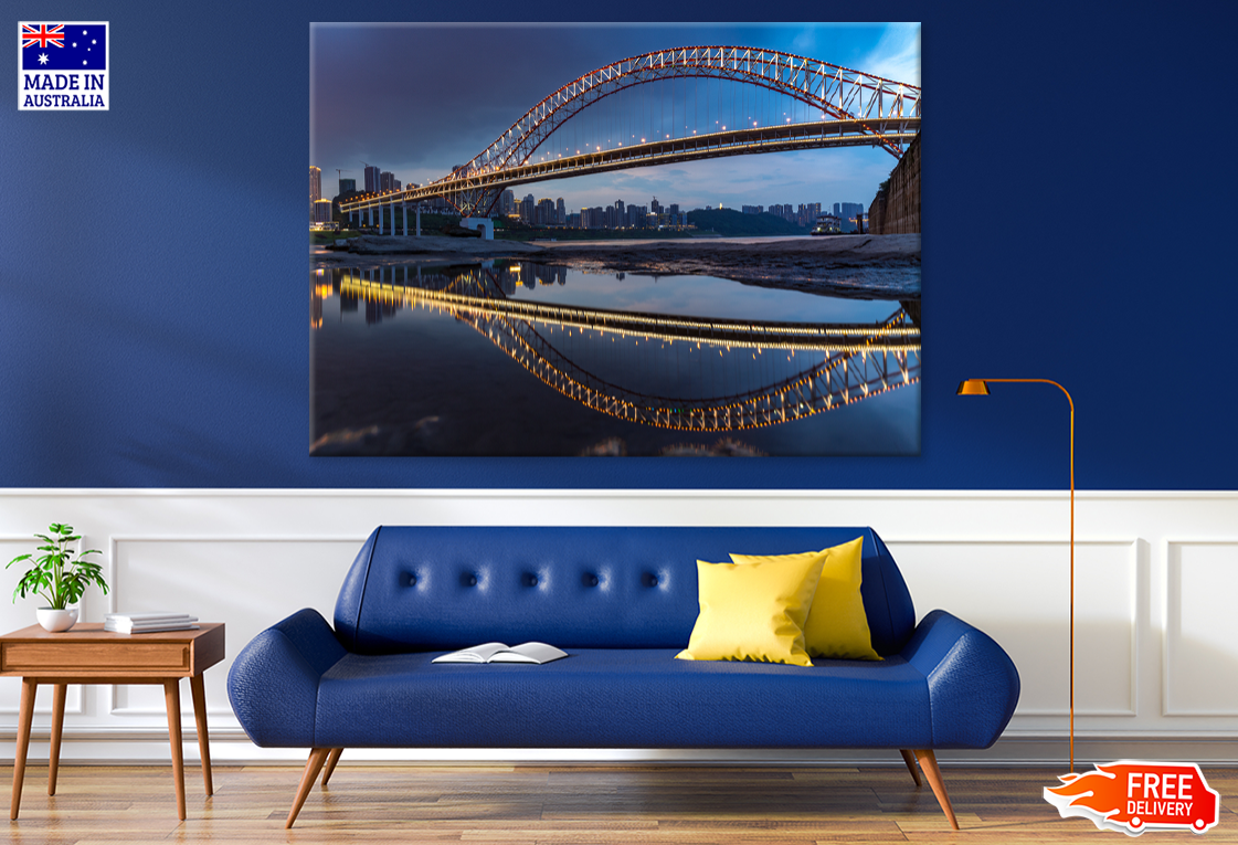 Bridge & City Night View Photograph Print 100% Australian Made