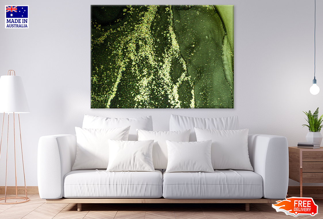 Green & White Abstract Design Print 100% Australian Made