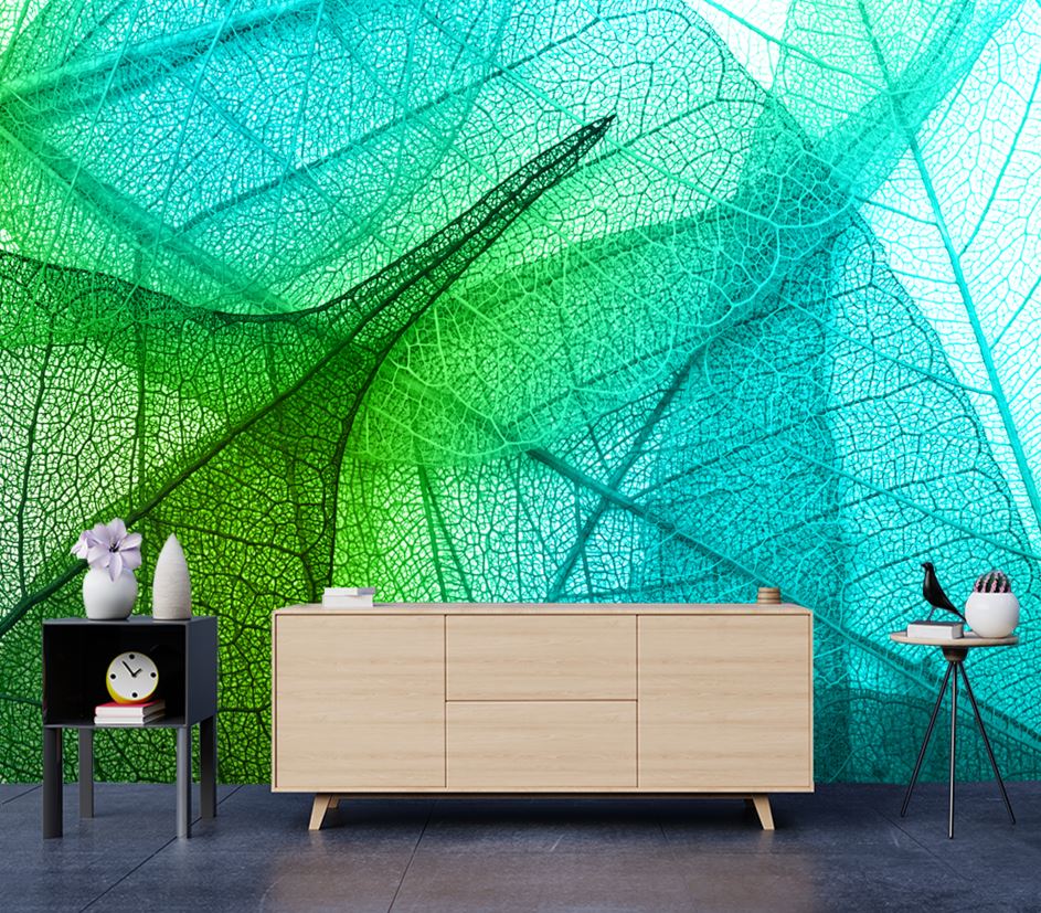 Wallpaper Murals Peel and Stick Removable Colorful Leaves High Quality