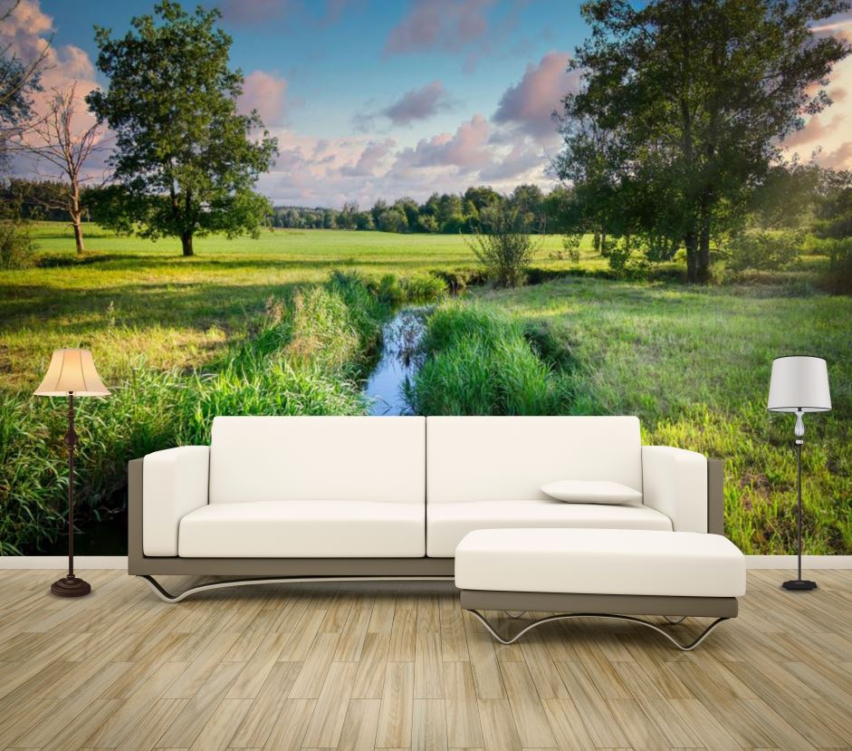 Wallpaper Murals Peel and Stick Removable Stunning Grass Field High Quality