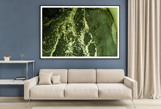 Green & White Abstract Design Home Decor Premium Quality Poster Print Choose Your Sizes