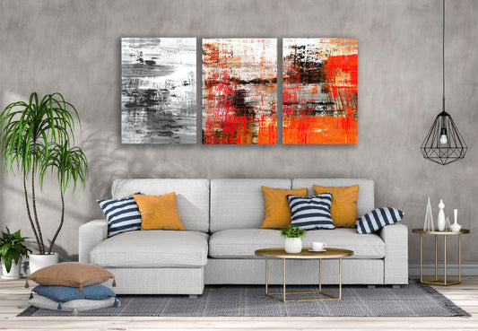 3 Set of Colorful Abstract Design High Quality Print 100% Australian Made Wall Canvas Ready to Hang