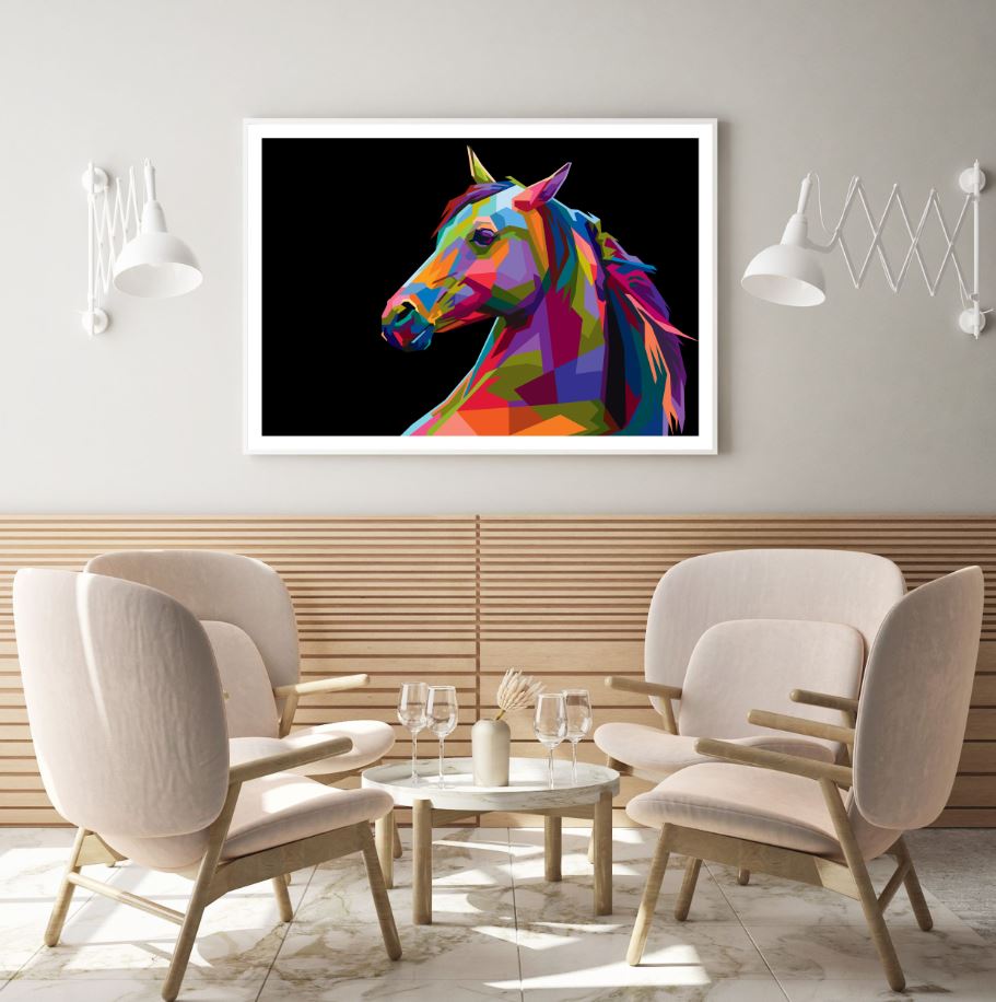 Horse Abstract Portrait Painting Home Decor Premium Quality Poster ...
