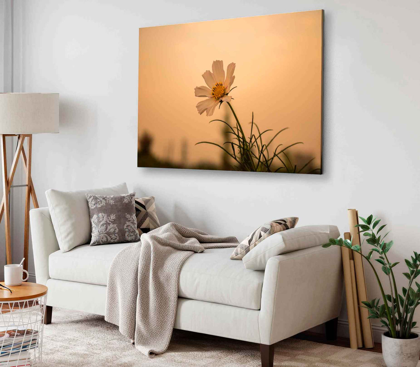 Bella Home Closeup View of Daisy Flower Print Canvas Ready to hang