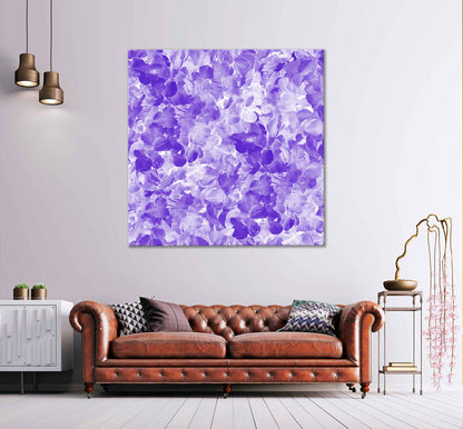 Square Canvas Purple Flowers Watercolor Painting High Quality Print 100% Australian Made