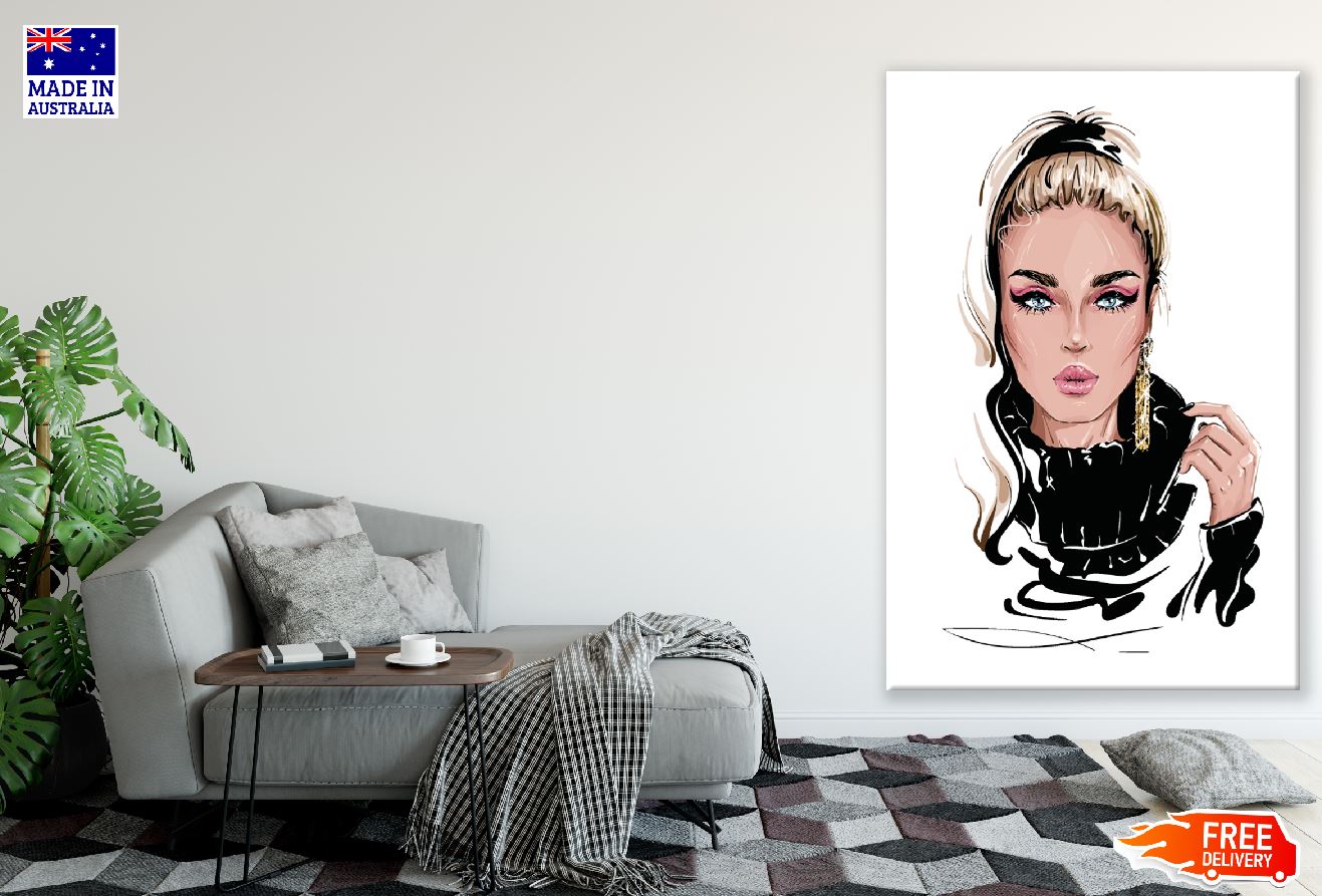 Blonde Hair Girl Illustration Print 100% Australian Made