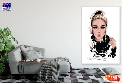 Blonde Hair Girl Illustration Print 100% Australian Made