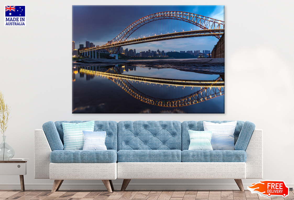 Bridge & City Night View Photograph Print 100% Australian Made