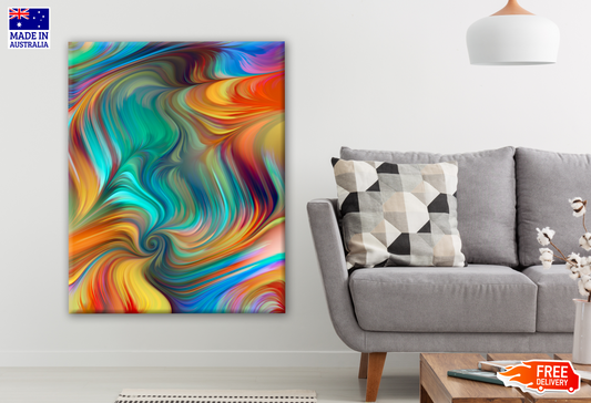 Colourful Paint Flow Abstract Design Print 100% Australian Made