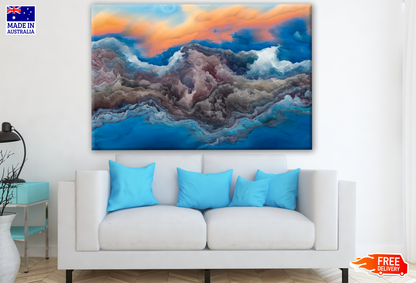 Colourful Cloud Abstract Design Print 100% Australian Made