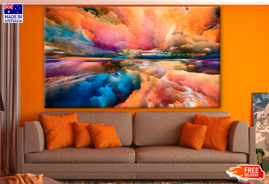 Colourful Smoke Cloud Abstract Design Print 100% Australian Made