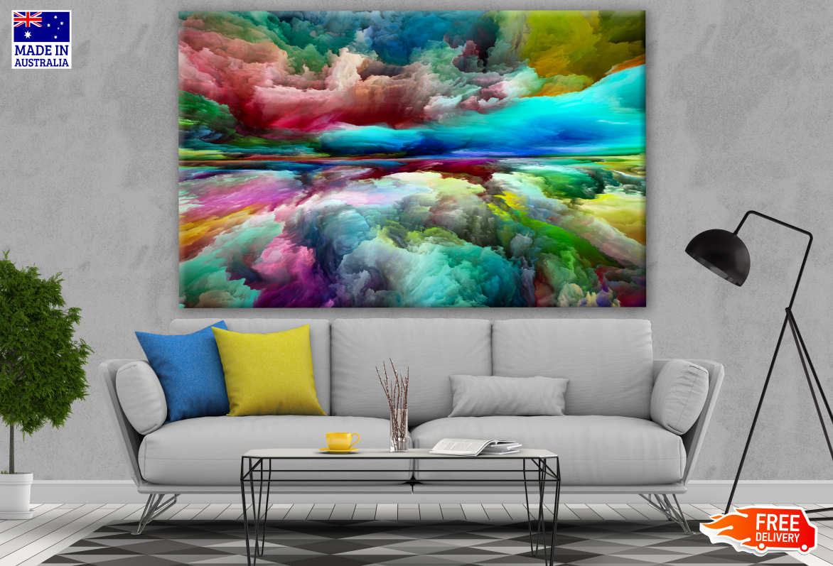 Colourful Cloud Abstract Design Print 100% Australian Made