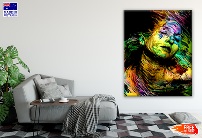 Colourful Woman Face Abstract Design Print 100% Australian Made