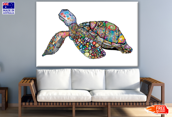 Colourful Turtle Art Print 100% Australian Made