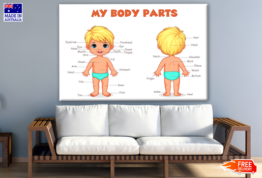Children Body Parts Print 100% Australian Made